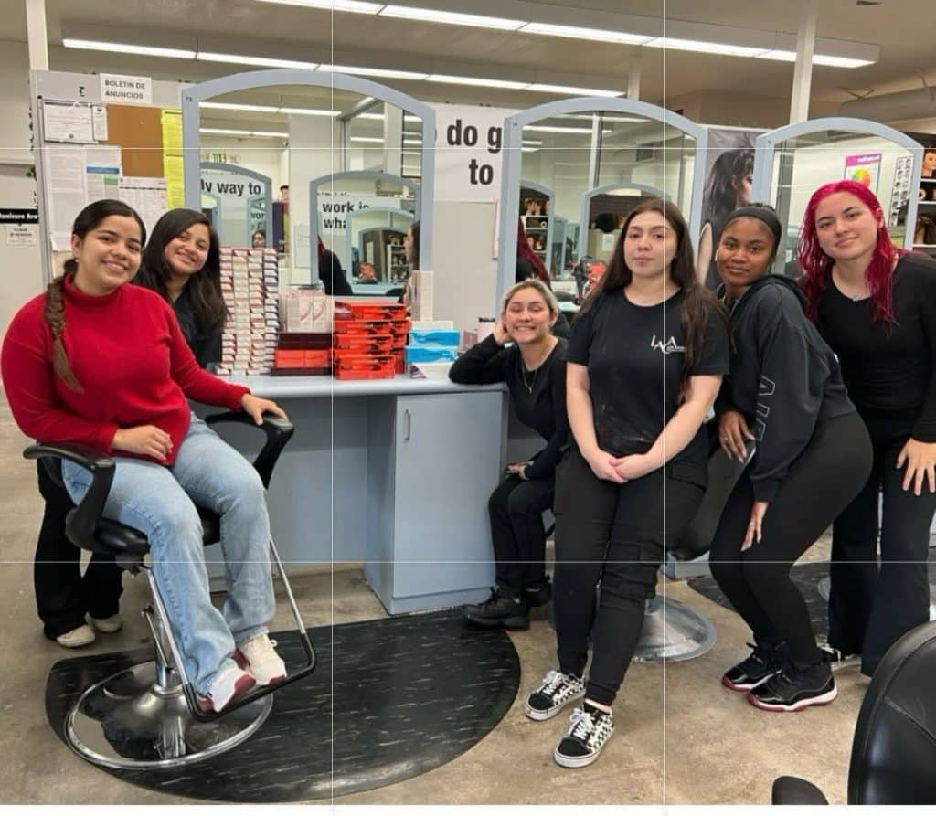 Group of students smiling for a picture